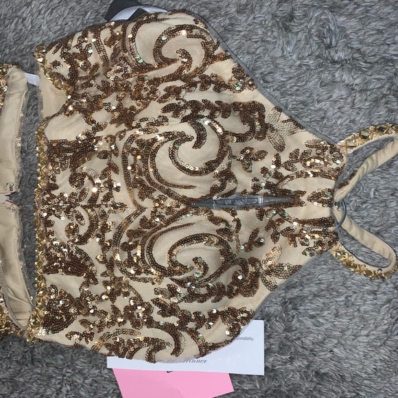gold prom dress
